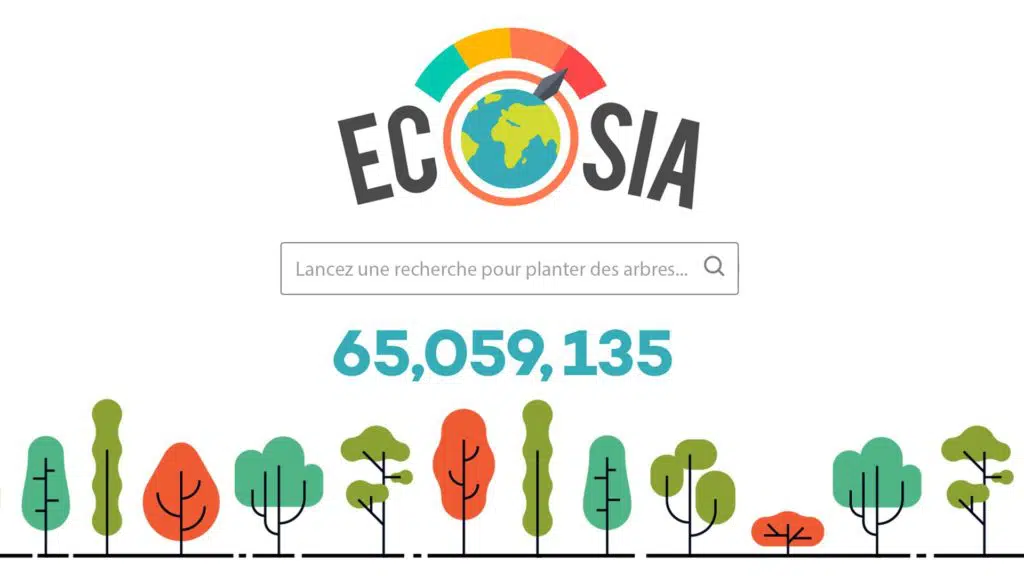 Image écosia moteur de recherche écologique