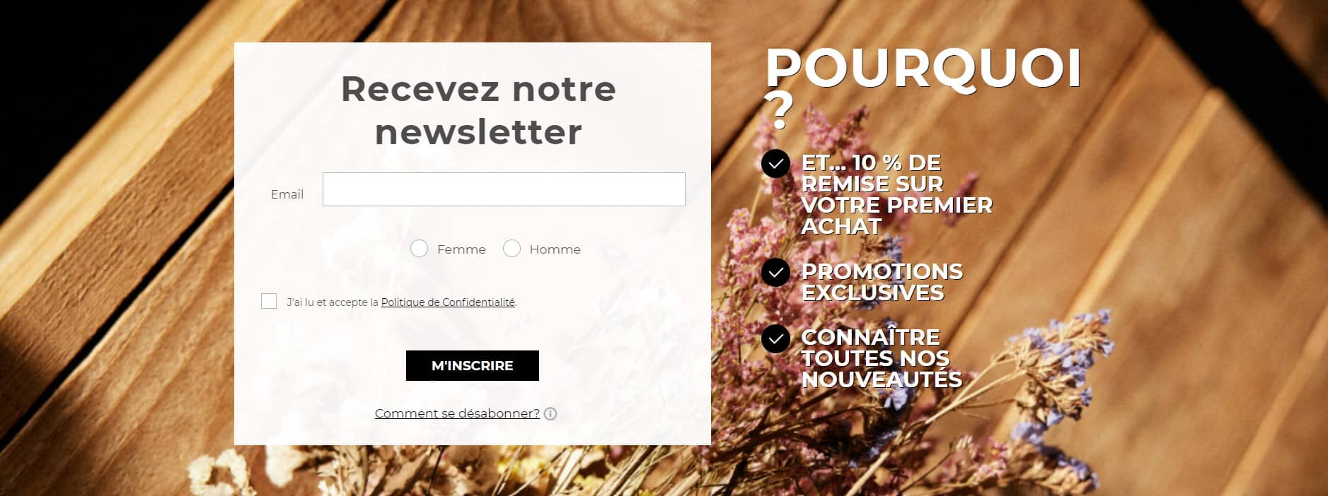 newsletter springfield boutique et produit en ligne