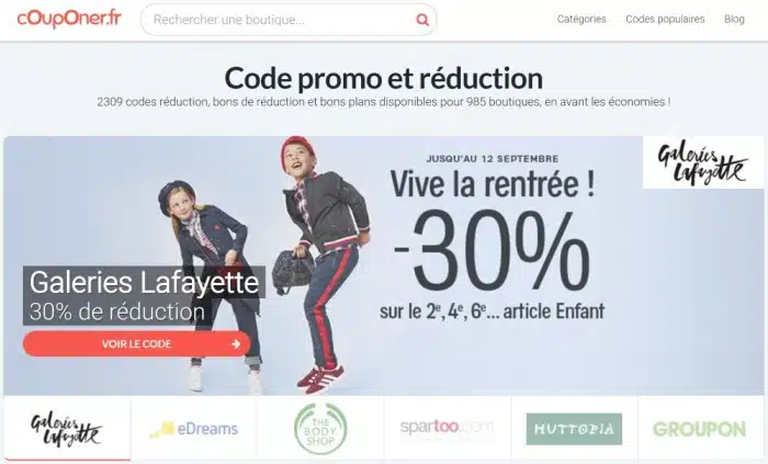 creer un site e commerce coupon remise exemple